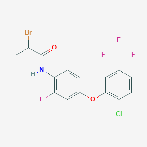 N1-{4-[2-chloro-5-(trifluoromethyl)phenoxy]-2-fluorophenyl}-2-bromopropanamide