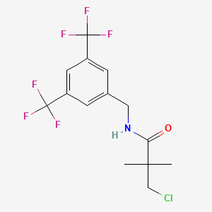 molecular formula C14H14ClF6NO B3040840 N1-[3,5-di(trifluoromethyl)benzyl]-3-chloro-2,2-dimethylpropanamide CAS No. 243963-43-1