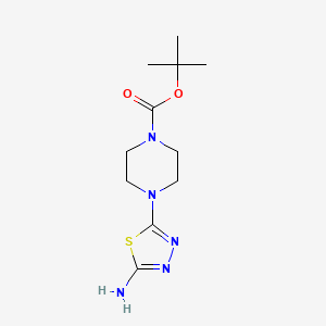 molecular formula C11H19N5O2S B3040852 Tert-butyl 4-(5-amino-1,3,4-thiadiazol-2-yl)piperazine-1-carboxylate CAS No. 244201-29-4