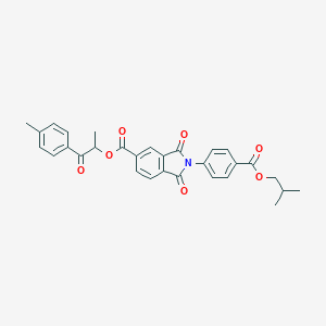 molecular formula C30H27NO7 B304086 1-Methyl-2-(4-methylphenyl)-2-oxoethyl 2-[4-(isobutoxycarbonyl)phenyl]-1,3-dioxo-5-isoindolinecarboxylate 