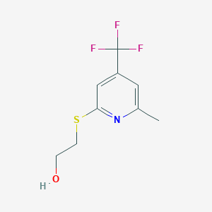 2-[6-Methyl-4-(trifluoromethyl)pyridin-2-yl]sulfanylethanol