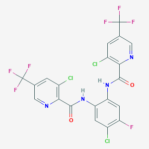 N2-[4-chloro-2-({[3-chloro-5-(trifluoromethyl)-2-pyridyl]carbonyl}amino)-5-fluorophenyl]-3-chloro-5-(trifluoromethyl)pyridine-2-carboxamide