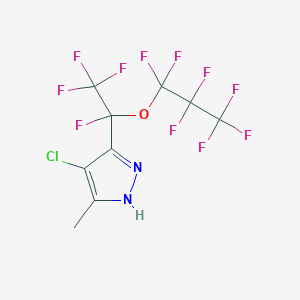 4-chloro-5-methyl-3-[1,2,2,2-tetrafluoro-1-(1,1,2,2,3,3,3-heptafluoropropoxy)ethyl]-1H-pyrazole