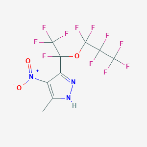5-methyl-4-nitro-3-[1,2,2,2-tetrafluoro-1-(1,1,2,2,3,3,3-heptafluoropropoxy)ethyl]-1H-pyrazole