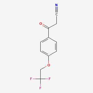 molecular formula C11H8F3NO2 B3040915 4-(2,2,2-Trifluoroethoxy)benzoylacetonitrile CAS No. 252895-09-3