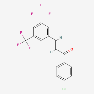 1-(4-Chlorophenyl)-3-[3,5-di(trifluoromethyl)phenyl]prop-2-en-1-one