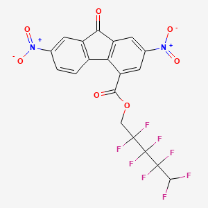 molecular formula C19H8F8N2O7 B3040934 2,2,3,3,4,4,5,5-octafluoropentyl 2,7-dinitro-9-oxo-9H-fluorene-4-carboxylate CAS No. 254973-34-7
