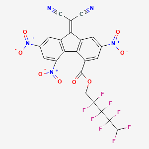 molecular formula C22H7F8N5O8 B3040935 2,2,3,3,4,4,5,5-octafluoropentyl 9-(dicyanomethylidene)-2,5,7-trinitro-9H-fluorene-4-carboxylate CAS No. 254973-36-9