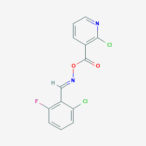 2-Chloro-3-[({[(2-chloro-6-fluorophenyl)methylene]amino}oxy)carbonyl]pyridine