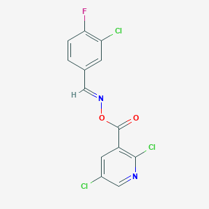 2,5-Dichloro-3-[({[(3-chloro-4-fluorophenyl)methylene]amino}oxy)carbonyl]pyridine