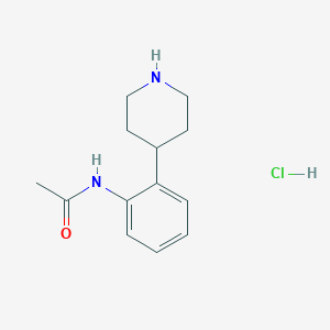 molecular formula C13H19ClN2O B3040939 N-(2-哌啶-4-基苯基)乙酰胺；盐酸盐 CAS No. 255050-97-6