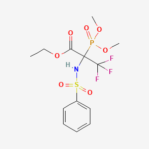 Ethyl 2-(dimethoxyphosphoryl)-3,3,3-trifluoro-2-[(phenylsulphonyl)amino]propanoate