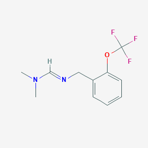 molecular formula C11H13F3N2O B3040946 N,N-dimethyl-N'-[[2-(trifluoromethoxy)phenyl]methyl]methanimidamide CAS No. 255872-82-3