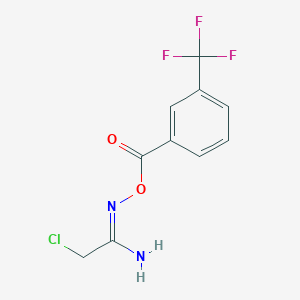 molecular formula C10H8ClF3N2O2 B3040947 O1-[3-(trifluoromethyl)benzoyl]-2-chloroethanehydroximamide CAS No. 255876-61-0