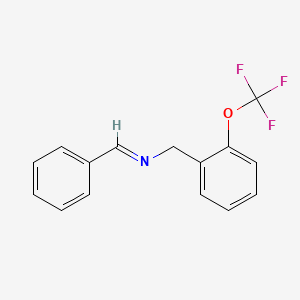 molecular formula C15H12F3NO B3040949 N-benzylidene-N-[2-(trifluoromethoxy)benzyl]amine CAS No. 256238-66-1