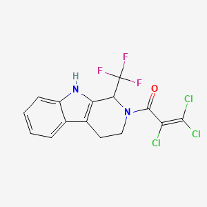 molecular formula C15H10Cl3F3N2O B3040952 2,3,3-trichloro-1-[1-(trifluoromethyl)-2,3,4,9-tetrahydro-1H-beta-carbolin-2-yl]prop-2-en-1-one CAS No. 256327-05-6