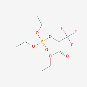 molecular formula C9H16F3O6P B3040959 Ethyl 2-[(diethoxyphosphoryl)oxy]-3,3,3-trifluoropropanoate CAS No. 256332-85-1