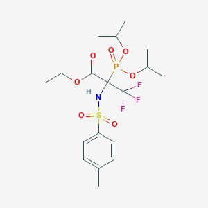 molecular formula C18H27F3NO7PS B3040963 Ethyl 2-(diisopropoxyphosphoryl)-3,3,3-trifluoro-2-{[(4-methylphenyl)sulphonyl]amino}propanoate CAS No. 256332-93-1