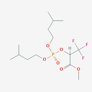 molecular formula C14H26F3O6P B3040964 Methyl 2-((bis(isopentyloxy)phosphoryl)oxy)-3,3,3-trifluoropropanoate CAS No. 256332-94-2