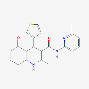 molecular formula C21H21N3O2S B304097 2-methyl-N-(6-methylpyridin-2-yl)-5-oxo-4-thien-3-yl-1,4,5,6,7,8-hexahydroquinoline-3-carboxamide 
