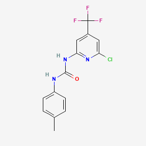 N-[6-chloro-4-(trifluoromethyl)-2-pyridyl]-N'-(4-methylphenyl)urea
