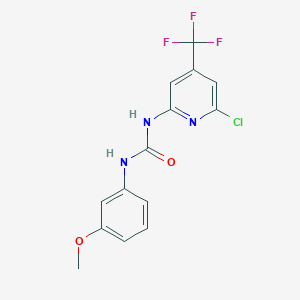N-[6-Chloro-4-(trifluoromethyl)-2-pyridyl]-N'-(3-methoxyphenyl)urea
