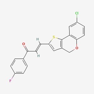 molecular formula C20H12ClFO2S B3040992 3-(8-氯-4H-噻吩并[3,2-c]色烯-2-基)-1-(4-氟苯基)丙-2-烯-1-酮 CAS No. 256471-23-5