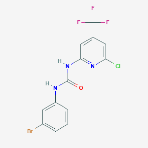 molecular formula C13H8BrClF3N3O B3040994 N-(3-bromophenyl)-N'-[6-chloro-4-(trifluoromethyl)-2-pyridyl]urea CAS No. 256471-28-0