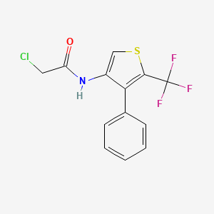 molecular formula C13H9ClF3NOS B3040995 N1-[4-Phenyl-5-(trifluoromethyl)-3-thienyl]-2-chloroacetamide CAS No. 256488-24-1