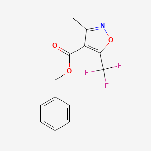 molecular formula C13H10F3NO3 B3040997 Benzyl 3-methyl-5-(trifluoromethyl)isoxazole-4-carboxylate CAS No. 256488-36-5