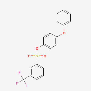 molecular formula C19H13F3O4S B3041001 4-Phenoxyphenyl 3-(trifluoromethyl)benzene-1-sulfonate CAS No. 256521-40-1