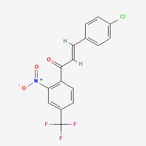 3-(4-Chlorophenyl)-1-[2-nitro-4-(trifluoromethyl)phenyl]prop-2-en-1-one