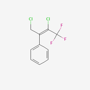 molecular formula C10H7Cl2F3 B3041004 1-[2-Chloro-1-(chloromethyl)-3,3,3-trifluoroprop-1-enyl]benzene CAS No. 256525-85-6