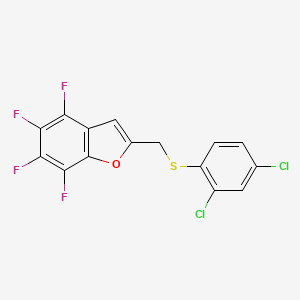 2-{[(2,4-Dichlorophenyl)thio]methyl}-4,5,6,7-tetrafluorobenzo[b]furan