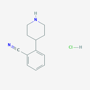 molecular formula C12H15ClN2 B3041014 2-(Piperidin-4-YL)benzonitrile hydrochloride CAS No. 256951-73-2