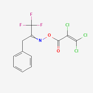molecular formula C12H7Cl3F3NO2 B3041019 [(1,1,1-Trifluoro-3-phenylpropan-2-ylidene)amino] 2,3,3-trichloroprop-2-enoate CAS No. 257287-74-4
