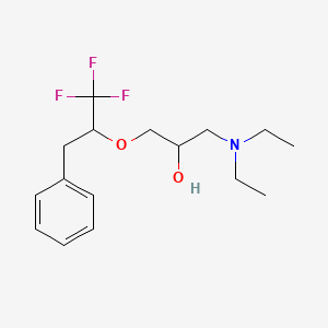 molecular formula C16H24F3NO2 B3041020 1-(1-Benzyl-2,2,2-trifluoroethoxy)-3-(diethylamino)propan-2-ol CAS No. 257287-85-7