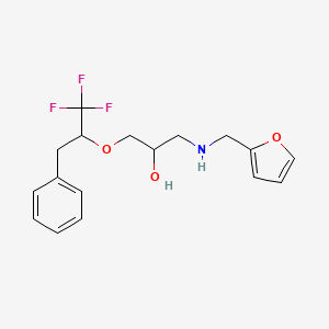 1-(1-Benzyl-2,2,2-trifluoroethoxy)-3-[(2-furylmethyl)amino]propan-2-ol