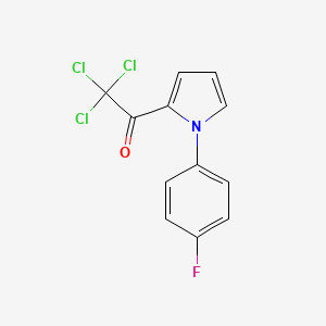 molecular formula C12H7Cl3FNO B3041042 2,2,2-trichloro-1-[1-(4-fluorophenyl)-1H-pyrrol-2-yl]ethan-1-one CAS No. 259099-48-4