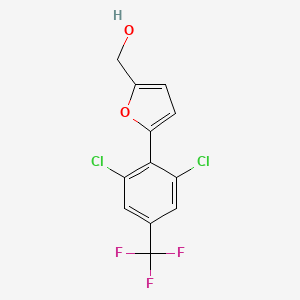molecular formula C12H7Cl2F3O2 B3041059 (5-[2,6-Dichloro-4-(trifluoromethyl)phenyl]-2-furyl)methanol CAS No. 259243-86-2