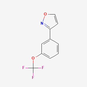 molecular formula C10H6F3NO2 B3041078 3-[3-(Trifluoromethoxy)phenyl]isoxazole CAS No. 260046-96-6