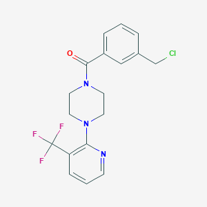 molecular formula C18H17ClF3N3O B3041079 [3-(Chloromethyl)phenyl]-[4-[3-(trifluoromethyl)pyridin-2-yl]piperazin-1-yl]methanone CAS No. 260367-78-0