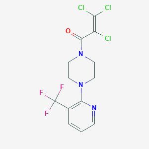 molecular formula C13H11Cl3F3N3O B3041083 2,3,3-Trichloro-1-{4-[3-(trifluoromethyl)pyridin-2-yl]piperazino}prop-2-en-1-one CAS No. 260392-34-5