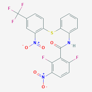 molecular formula C20H10F5N3O5S B3041097 2,6-difluoro-3-nitro-N-(2-{[2-nitro-4-(trifluoromethyl)phenyl]thio}phenyl)benzamide CAS No. 260554-67-4