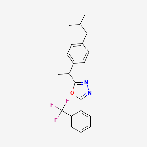 2-[1-(4-Isobutylphenyl)ethyl]-5-[2-(trifluoromethyl)phenyl]-1,3,4-oxadiazole