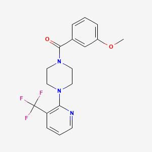 (3-Methoxyphenyl){4-[3-(trifluoromethyl)pyridin-2-yl]piperazino}methanone