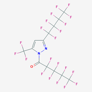 molecular formula C13HF21N2O B3041123 3(5)-(Nonafluoro-1-butyl)-1-(nonafluoropentanoyl)-5(3)-(trifluoromethyl)pyrazole CAS No. 261521-38-4