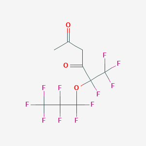 molecular formula C9H5F11O3 B3041134 5-Heptafluoropropoxy-5,6,6,6-tetrafluorohexane-2,4-dione CAS No. 261760-03-6