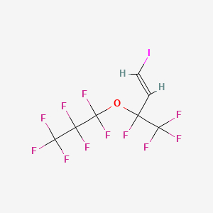 molecular formula C7H2F11IO B3041135 3,4,4,4-Tetrafluoro-3-(heptafluoro-1-propoxy)-1-iodo-1-butene CAS No. 261760-04-7