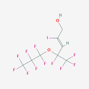 4,5,5,5-Tetrafluoro-4-(heptafluoroprop-1-oxy)-2-iodopent-2-en-1-ol